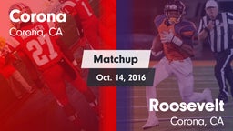 Matchup: Corona  vs. Roosevelt  2016