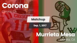 Matchup: Corona  vs. Murrieta Mesa  2017