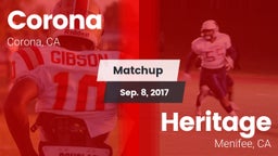 Matchup: Corona  vs. Heritage  2017
