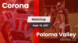 Matchup: Corona  vs. Paloma Valley  2017