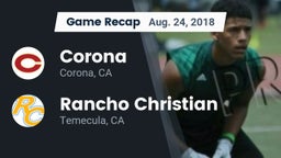 Recap: Corona  vs. Rancho Christian  2018