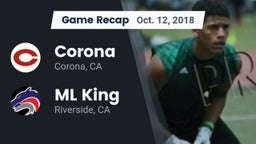 Recap: Corona  vs. ML King  2018