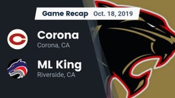 Recap: Corona  vs. ML King  2019