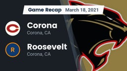 Recap: Corona  vs. Roosevelt  2021