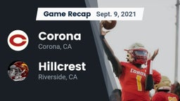Recap: Corona  vs. Hillcrest  2021