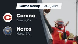 Recap: Corona  vs. Norco  2021