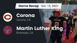 Recap: Corona  vs. Martin Luther King  2021