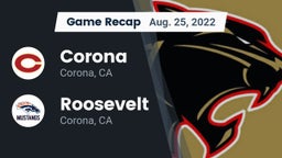Recap: Corona  vs. Roosevelt  2022