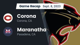 Recap: Corona  vs. Maranatha  2023