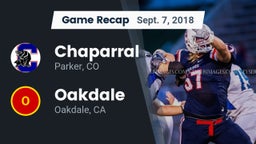 Recap: Chaparral  vs. Oakdale  2018