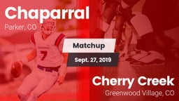Matchup: Chaparral High vs. Cherry Creek  2019