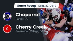Recap: Chaparral  vs. Cherry Creek  2019