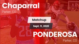 Matchup: Chaparral High vs. PONDEROSA  2020