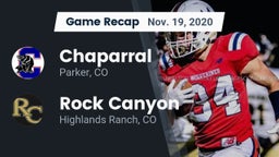 Recap: Chaparral  vs. Rock Canyon  2020