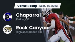 Recap: Chaparral  vs. Rock Canyon  2022