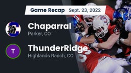 Recap: Chaparral  vs. ThunderRidge  2022
