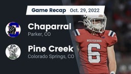 Recap: Chaparral  vs. Pine Creek  2022