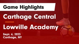 Carthage Central  vs Lowville Academy  Game Highlights - Sept. 6, 2023