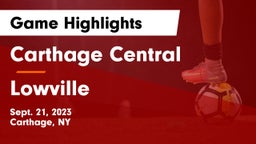 Carthage Central  vs Lowville Game Highlights - Sept. 21, 2023