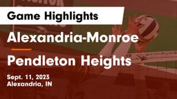 Alexandria-Monroe  vs Pendleton Heights  Game Highlights - Sept. 11, 2023