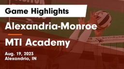 Alexandria-Monroe  vs MTI Academy  Game Highlights - Aug. 19, 2023