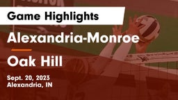 Alexandria-Monroe  vs Oak Hill  Game Highlights - Sept. 20, 2023