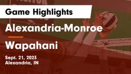 Alexandria-Monroe  vs Wapahani  Game Highlights - Sept. 21, 2023