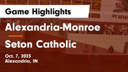 Alexandria-Monroe  vs Seton Catholic  Game Highlights - Oct. 7, 2023