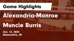 Alexandria-Monroe  vs Muncie Burris Game Highlights - Oct. 14, 2023