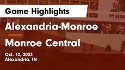 Alexandria-Monroe  vs Monroe Central  Game Highlights - Oct. 12, 2023