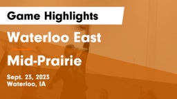 Waterloo East  vs Mid-Prairie  Game Highlights - Sept. 23, 2023