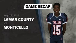 Recap: Lamar County  vs. Monticello 2016