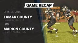 Recap: Lamar County  vs. Marion County  2016