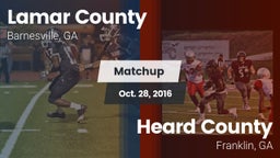Matchup: Lamar County High vs. Heard County  2016