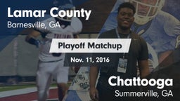 Matchup: Lamar County High vs. Chattooga  2016
