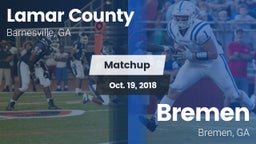 Matchup: Lamar County High vs. Bremen  2018