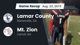 Recap: Lamar County  vs. Mt. Zion  2019
