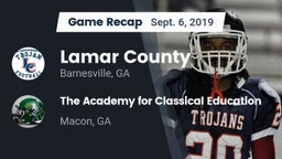 Recap: Lamar County  vs. The Academy for Classical Education 2019