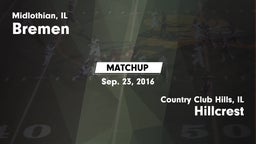 Matchup: Bremen vs. Hillcrest  2016