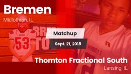 Matchup: Bremen vs. Thornton Fractional South  2018
