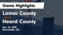 Lamar County  vs Heard County  Game Highlights - Jan. 24, 2020