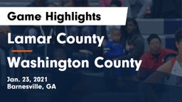 Lamar County  vs Washington County  Game Highlights - Jan. 23, 2021