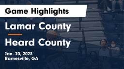 Lamar County  vs Heard County  Game Highlights - Jan. 20, 2023