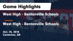 West High - Bentonville Schools vs West High - Bentonville Schools Game Highlights - Oct. 25, 2018
