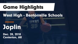 West High - Bentonville Schools vs Joplin  Game Highlights - Dec. 28, 2018