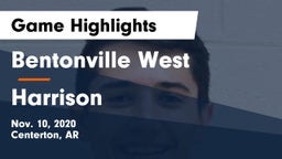 Bentonville West  vs Harrison  Game Highlights - Nov. 10, 2020