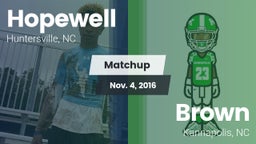 Matchup: Hopewell  vs. Brown  2016