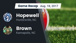 Recap: Hopewell  vs. Brown  2017