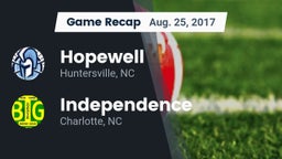 Recap: Hopewell  vs. Independence  2017