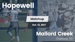 Matchup: Hopewell  vs. Mallard Creek  2017